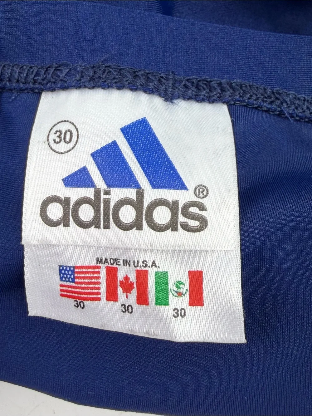 Adidas Swim Briefs Mens Blue Striped Water Polo Sports Beach Swim Size 30 NOS